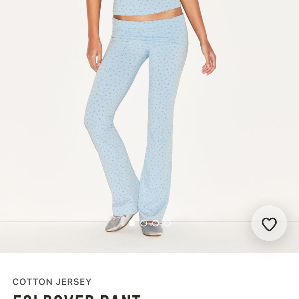 Light Blue Cotton Jersey Pants